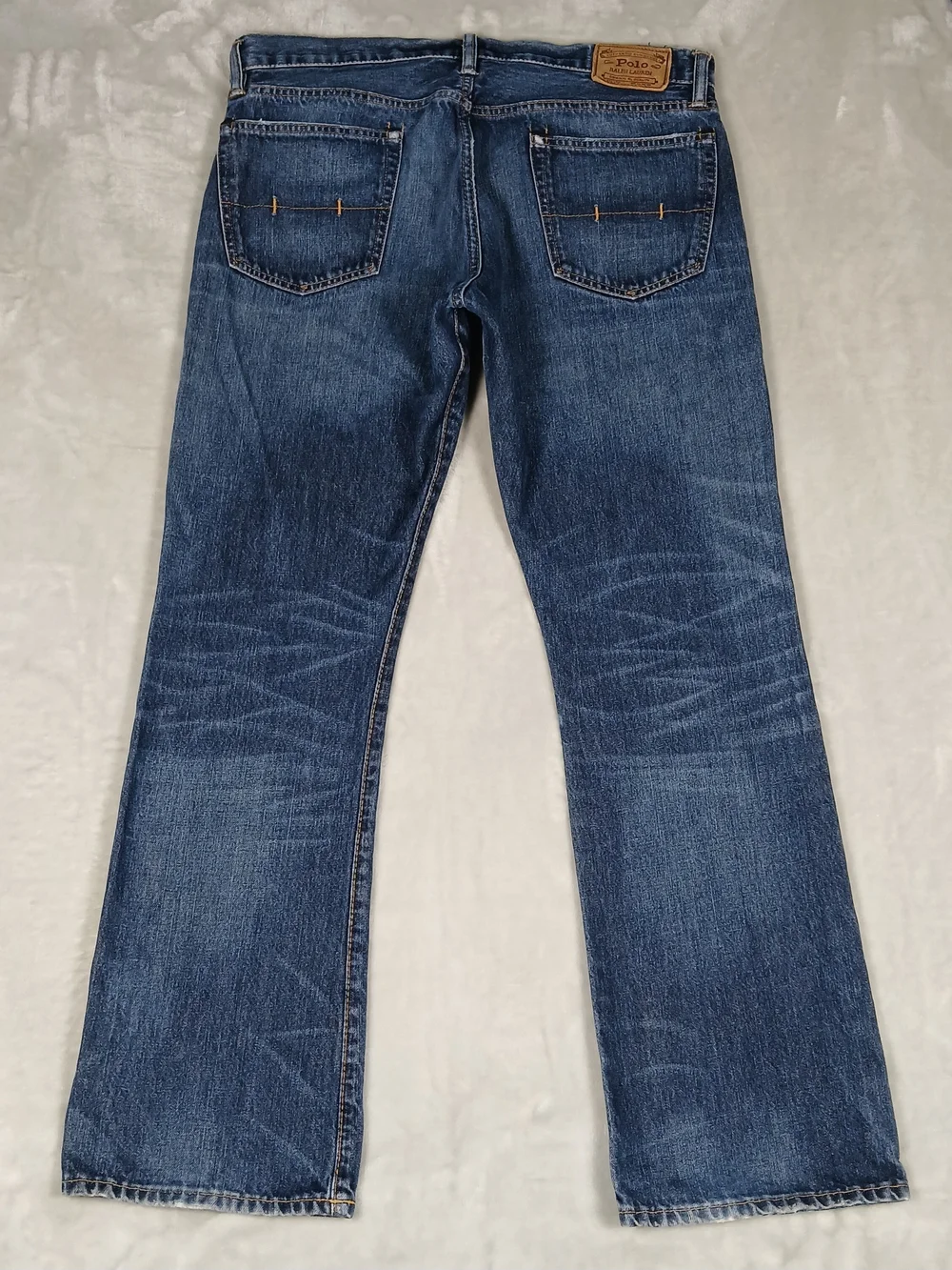 Polo Ralph Lauren Bootcut Jeans 34x30 Men's Whiskering Honeycomb Fading